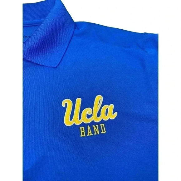 UCLA BAND Bruin Under Armour Medium M Blue Gold Polo Shirt University Of Calif - Picture 14 of 14